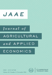 Journal of Agricultural and Applied Economics Volume 48 - Issue 4 -