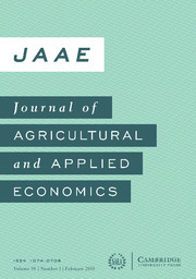 Journal of Agricultural and Applied Economics Volume 50 - Issue 1 -