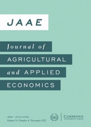 Journal of Agricultural and Applied Economics Volume 54 - Issue 4 -