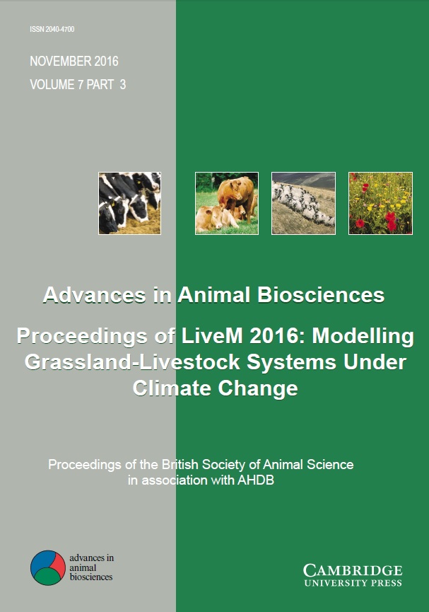Advances in Animal Biosciences Volume 7 - Special Issue3 -  Proceedings of LiveM 2016: Modelling Grassland-Livestock Systems Under Climate Change