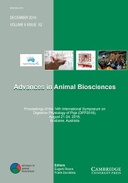 Advances in Animal Biosciences Volume 9 - Special Issues2 -  Proceedings of the 14th International Symposium on Digestive Physiology of Pigs (DPP2018), August 21-24, 2018, Brisbane, Australia