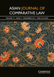 Asian Journal of Comparative Law Volume 12 - Issue 2 -