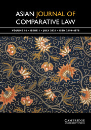 Asian Journal of Comparative Law Volume 16 - Issue 1 -