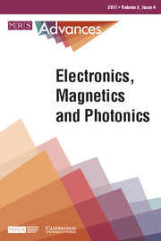 MRS Advances Volume 2 - Issue 4 -  Electronics, Magnetics and Photonics