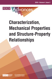 MRS Advances Volume 4 - Issue 2 -  Characterization, Mechanical Properties and Structure-Property Relationships