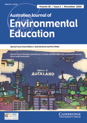 Australian Journal of Environmental Education Volume 36 - Special Issue3 -  Making connections: Creating relationships with nonhuman nature, place and community