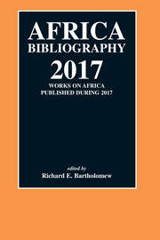 Africa Bibliography Volume 2017 - Issue  -