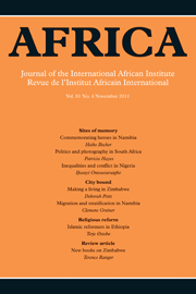 Africa Volume 81 - Issue 4 -