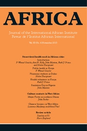 Africa Volume 83 - Issue 4 -