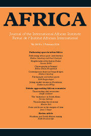 Africa Volume 84 - Issue 1 -