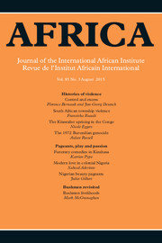 Africa Volume 85 - Issue 3 -