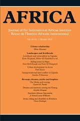 Africa Volume 88 - Issue 1 -