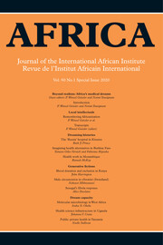 Africa Volume 90 - Special Issue1 -  Beyond realism: Africa's medical dreams