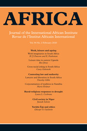 Africa Volume 90 - Issue 2 -