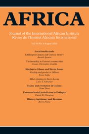 Africa Volume 90 - Issue 4 -