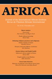 Africa Volume 90 - Issue 5 -