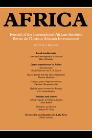 Africa Volume 91 - Issue 3 -