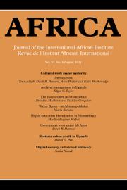Africa Volume 91 - Issue 4 -