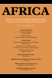 Africa Volume 91 - Issue 5 -