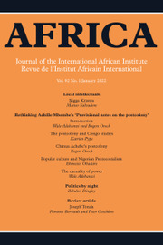 Africa Volume 92 - Issue 1 -