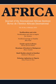 Africa Volume 92 - Issue 2 -