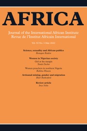 Africa Volume 92 - Issue 3 -
