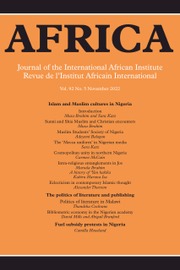 Africa Volume 92 - Issue 5 -