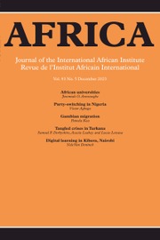 Africa Volume 93 - Issue 5 -