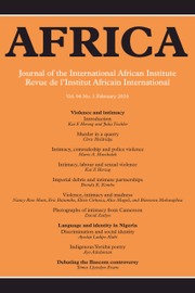 Africa Volume 94 - Issue 1 -