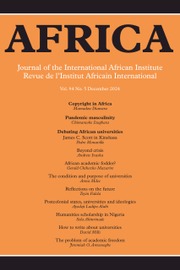 Africa Volume 94 - Issue 5 -