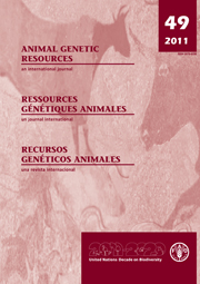 Animal Genetic Resources/Resources génétiques animales/Recursos genéticos animales Volume 49 - Issue  -