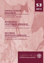 Animal Genetic Resources/Resources génétiques animales/Recursos genéticos animales Volume 53 - Issue  -