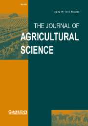 The Journal of Agricultural Science Volume 140 - Issue 3 -