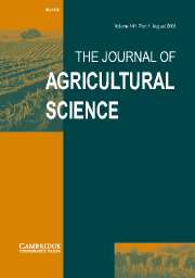 The Journal of Agricultural Science Volume 141 - Issue 1 -