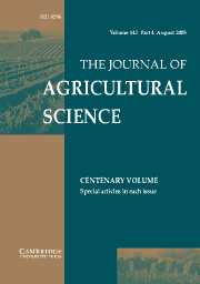 The Journal of Agricultural Science Volume 143 - Issue 4 -