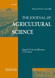 The Journal of Agricultural Science Volume 144 - Issue 3 -