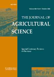 The Journal of Agricultural Science Volume 144 - Issue 5 -