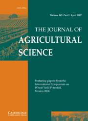 The Journal of Agricultural Science Volume 145 - Issue 2 -