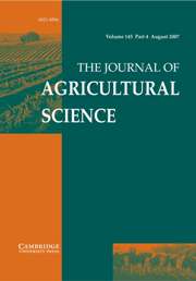 The Journal of Agricultural Science Volume 145 - Issue 4 -