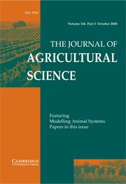 The Journal of Agricultural Science Volume 146 - Issue 5 -