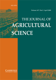 The Journal of Agricultural Science Volume 147 - Issue 2 -