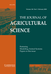 The Journal of Agricultural Science Volume 148 - Issue 1 -