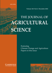 The Journal of Agricultural Science Volume 148 - Issue 6 -
