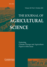 The Journal of Agricultural Science Volume 149 - Issue 5 -