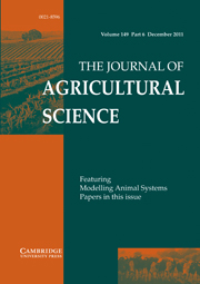 The Journal of Agricultural Science Volume 149 - Issue 6 -