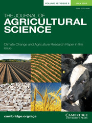 The Journal of Agricultural Science Volume 157 - Issue 5 -