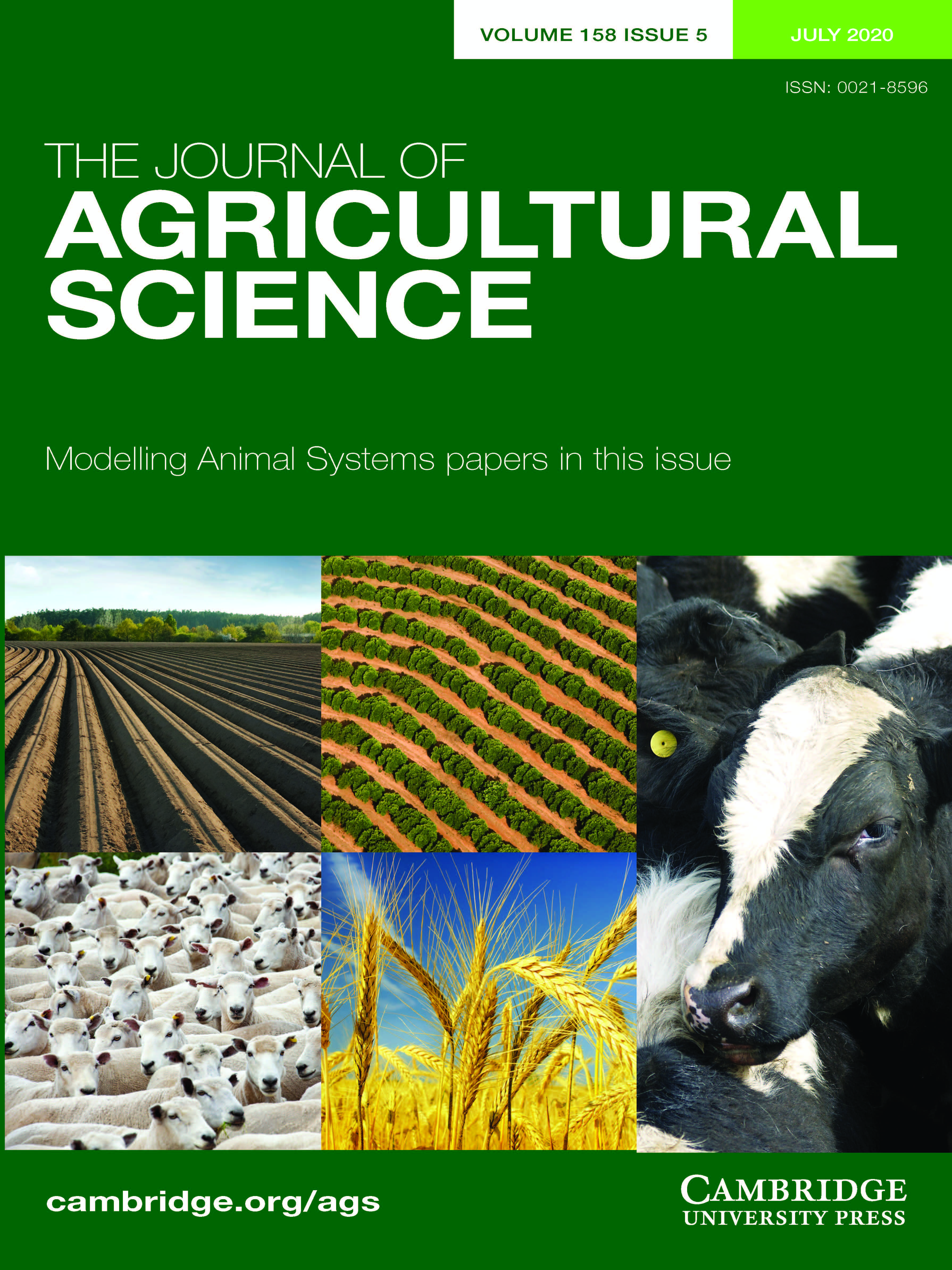 The Journal of Agricultural Science Latest issue Cambridge Core