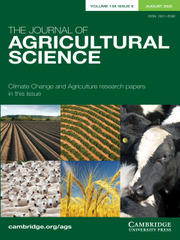 The Journal Of Agricultural Science: Volume 158 - Issue 6 | Cambridge Core