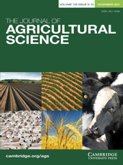 The Journal of Agricultural Science Volume 159 - Issue 9-10 -
