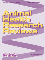 Animal Health Research Reviews Volume 10 - Issue 1 -